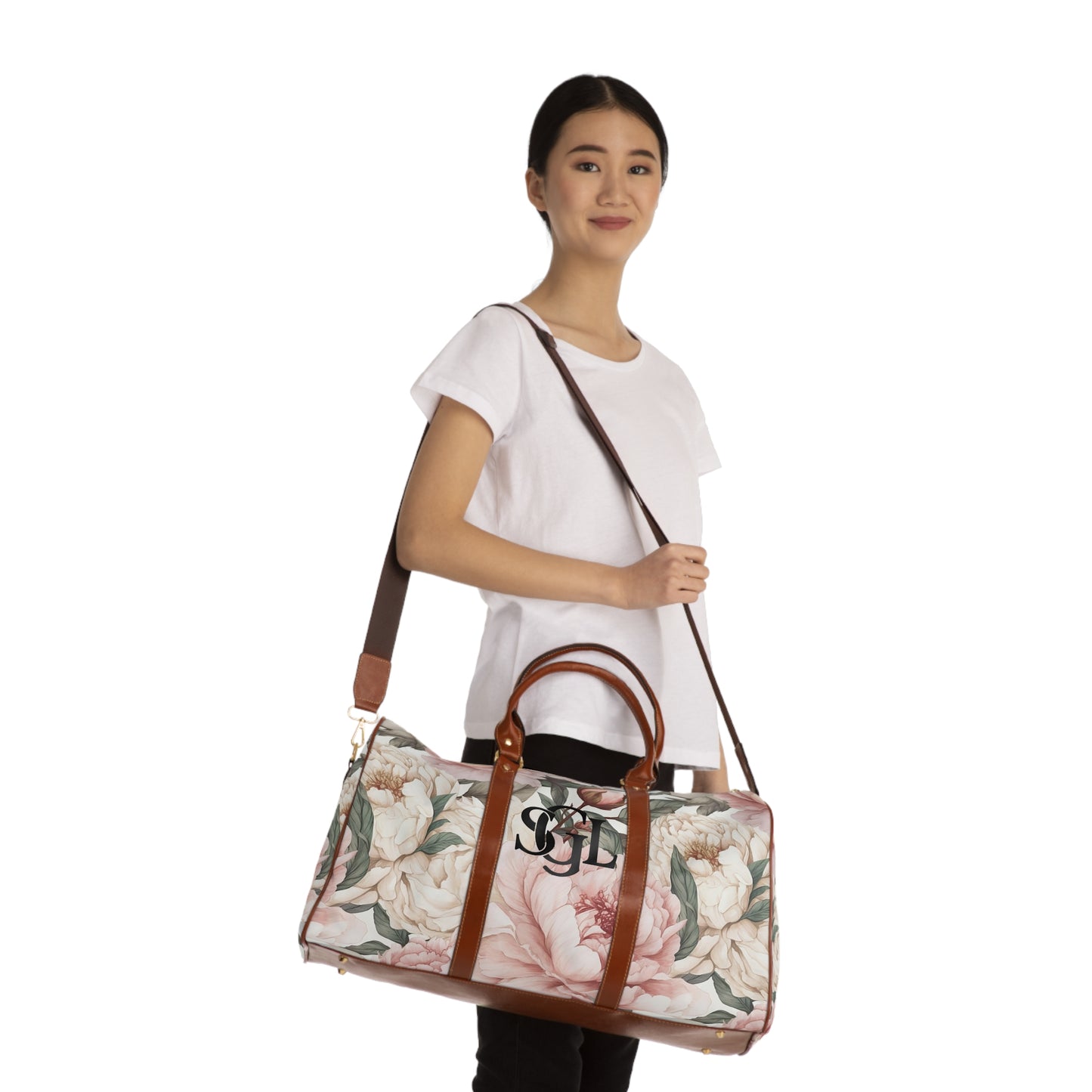 Floral Waterproof Travel Bag for Stylish Getaways, Luggage, Weekender, Gym Bag, Everyday Use