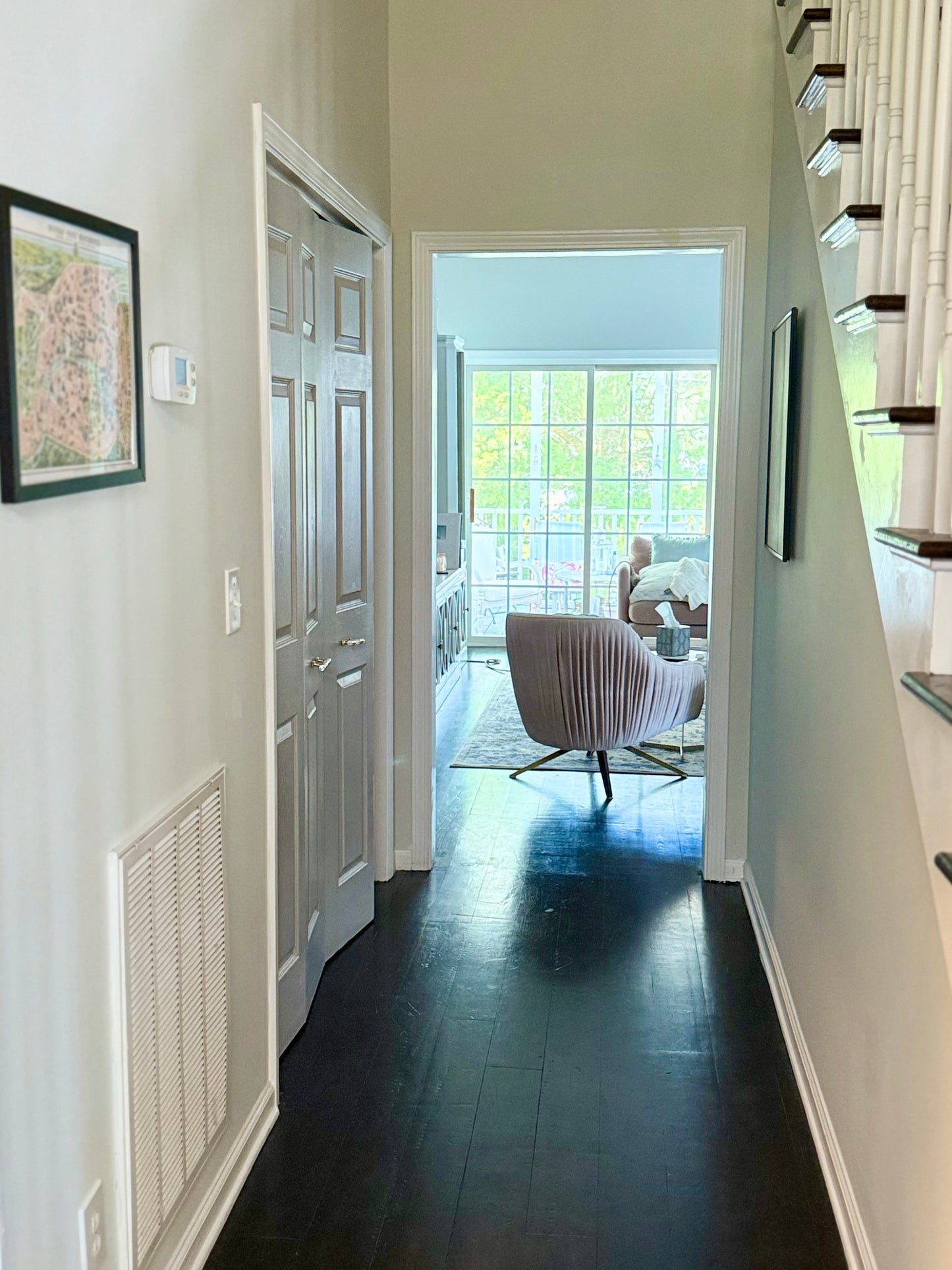 Vintage framed Map of Paris 18x14"