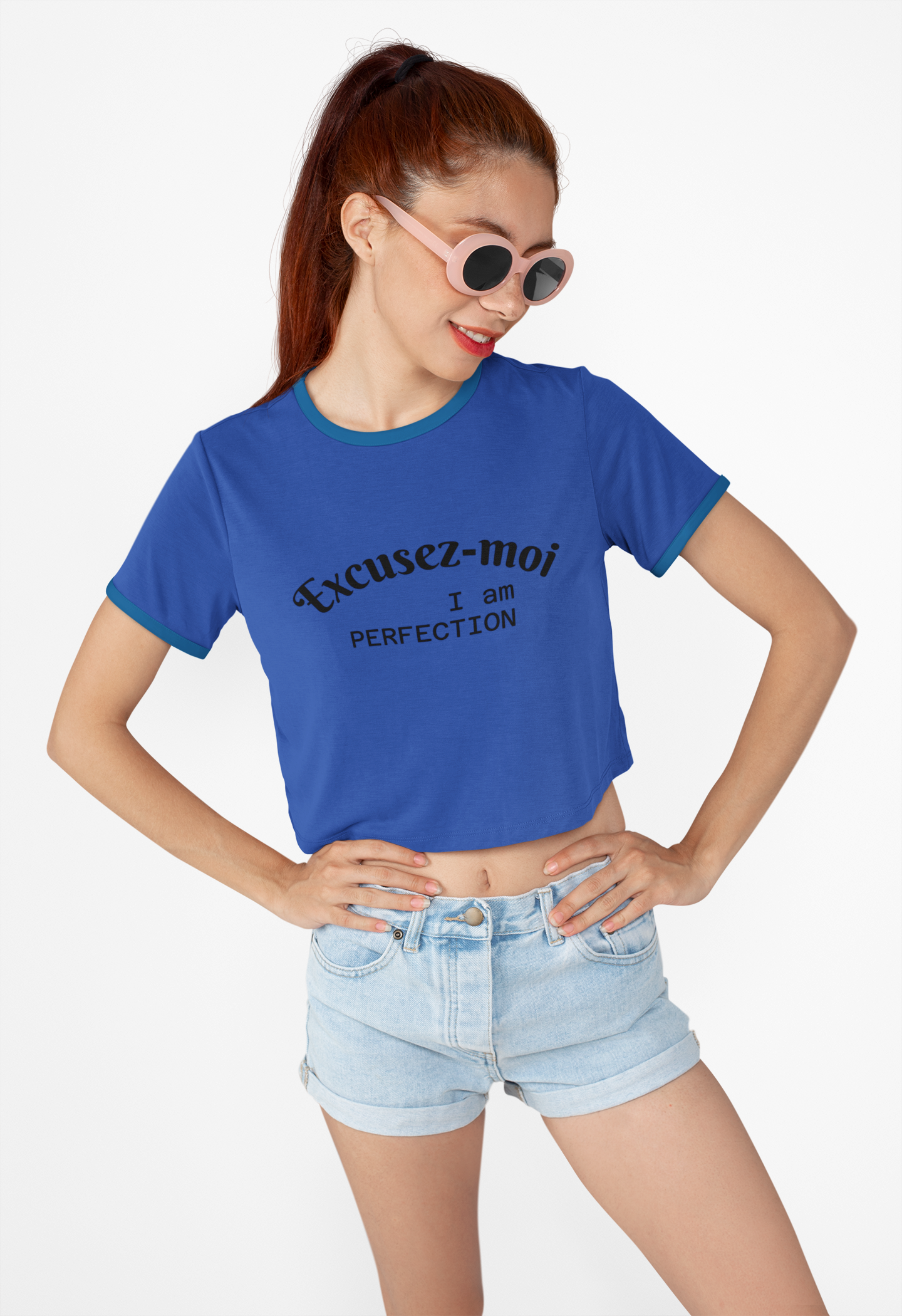 Chic Women's T-Shirt with 'Excusez-moi, I am Perfection' Print, Casual Tee, Fashion Statement Shirt, Birthday Gift, Summer Outfit, [...]