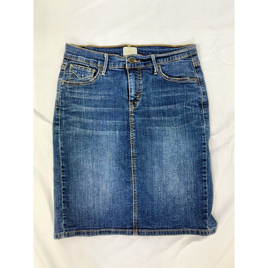 Vintage Levi Denim Mini Skirt Dark Blue-slit- 512 size 6