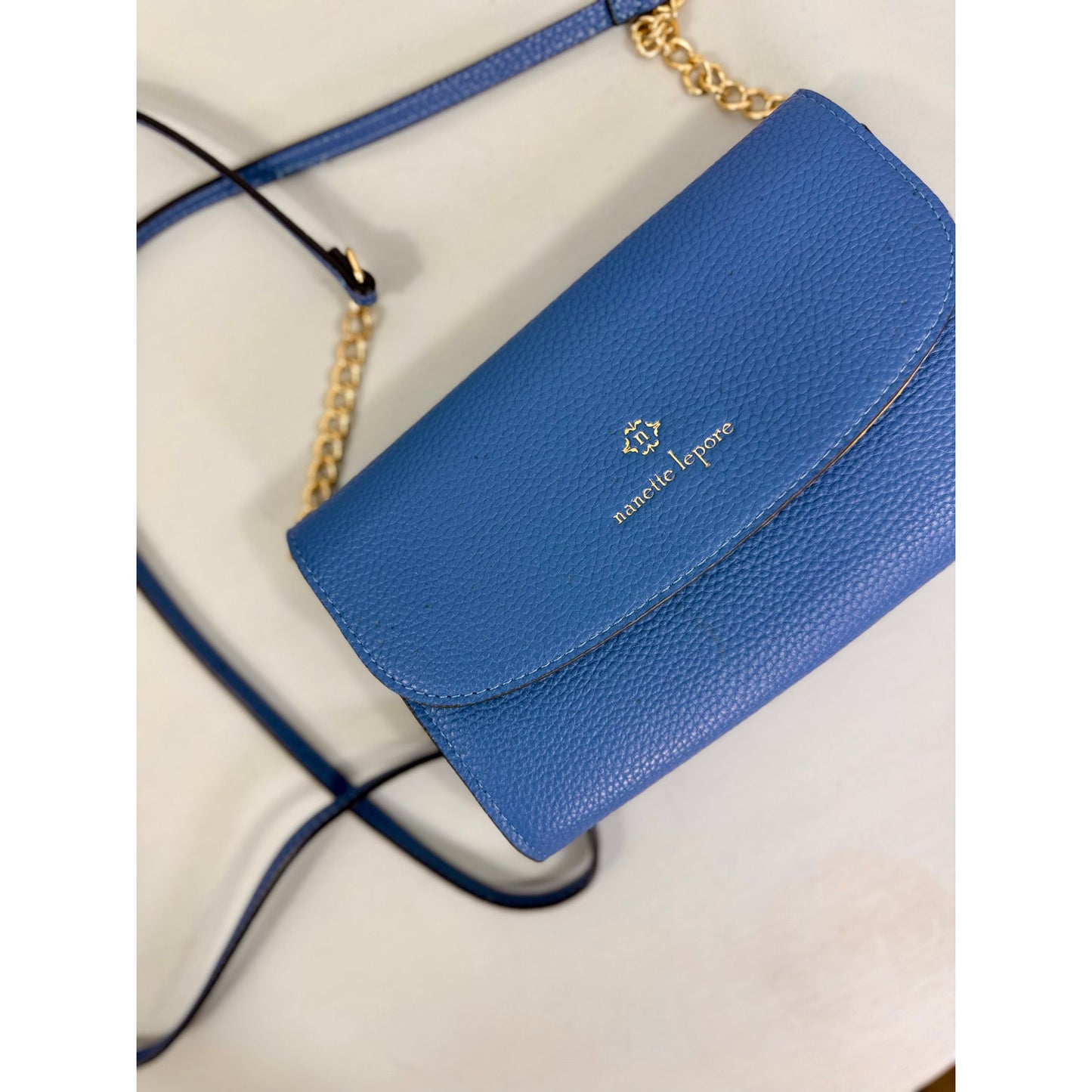 Periwinkle Nanette Lepore cross body small leather bag. Never used