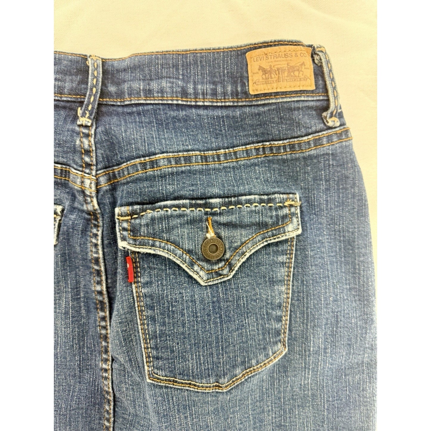 Vintage Levi Denim Mini Skirt Dark Blue-slit- 512 size 6