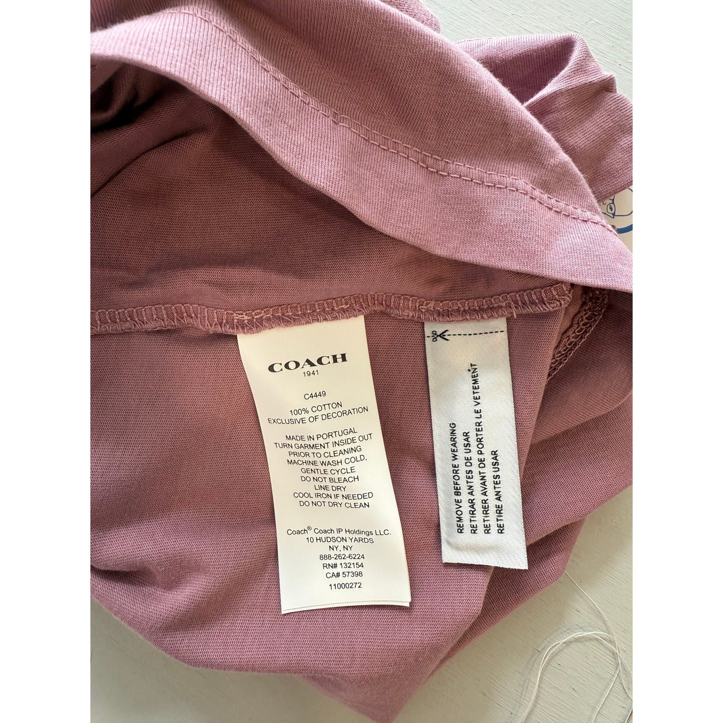 Authentic Coach  ECO Green is Groovy Small mauve graphic T shirt