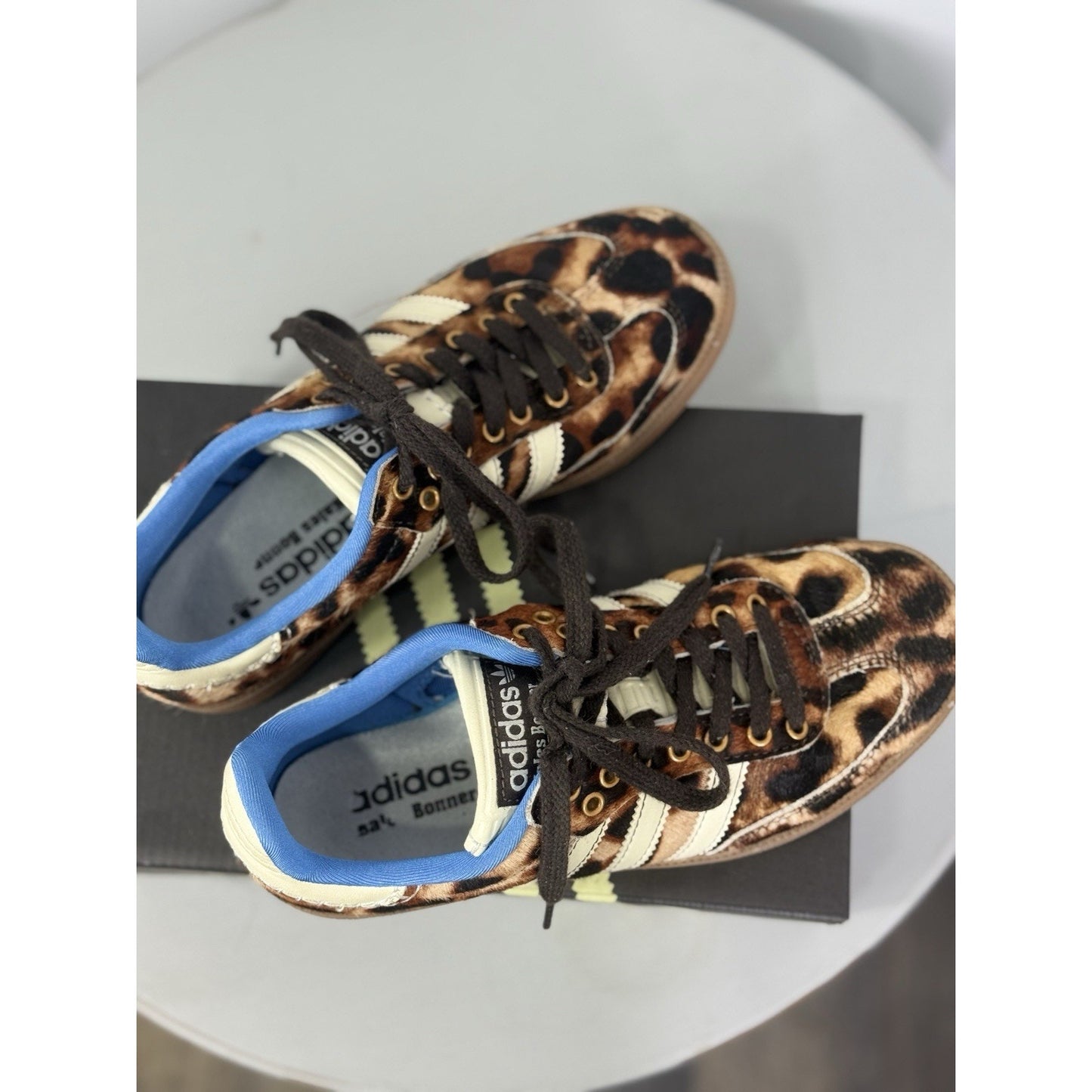 Size 7 - adidas Samba Leopard Wales Bonner with blue accents
