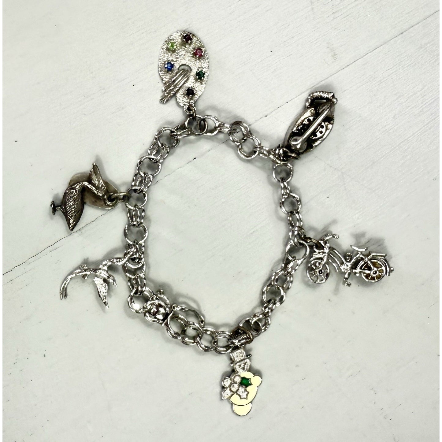 Vintage Sterling Souvenir Charm Bracelet